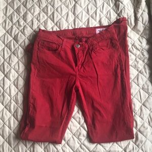 Dark red jeans